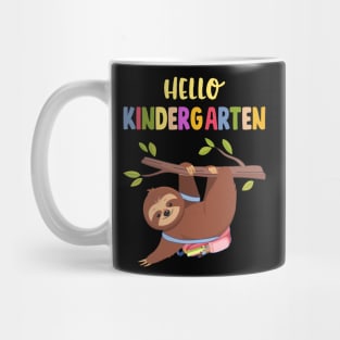 Funny Hello Kindergarten Gift Back To School Sloth Mug